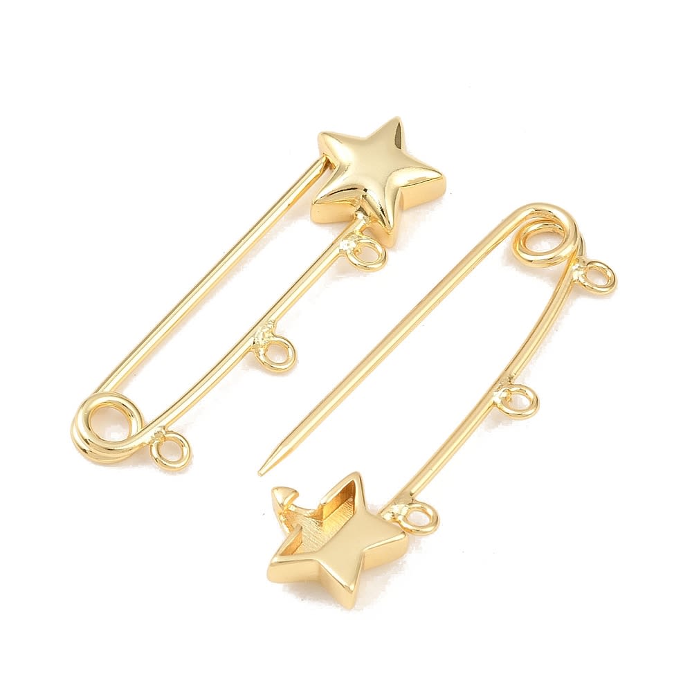 Dije broche pasador seguridad bebe alpita estrella 11 mm / unidad2