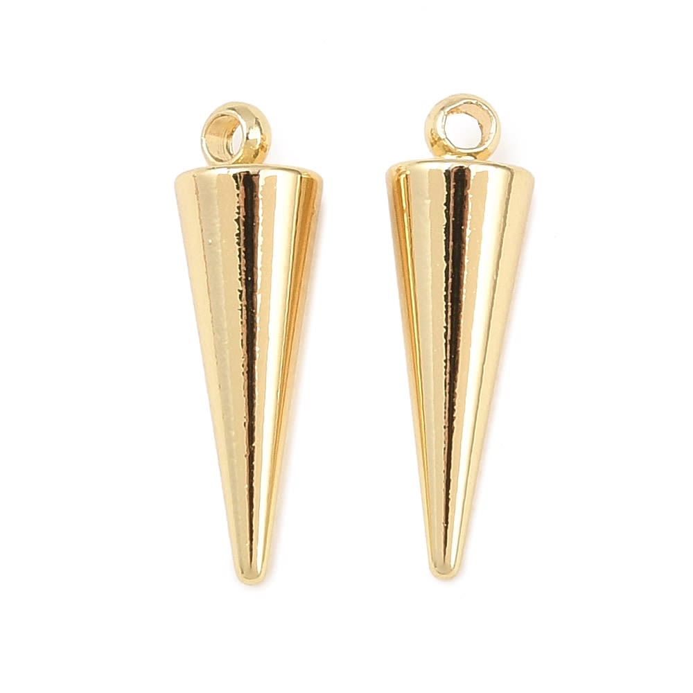 Dije colgante péndulo 16 mm baño de oro / unidad1