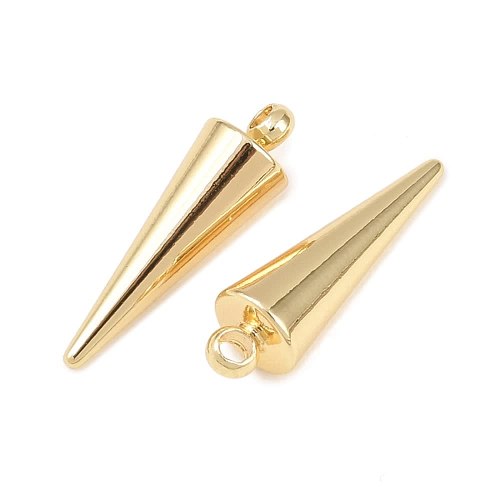 Dije colgante péndulo 16 mm baño de oro / unidad2