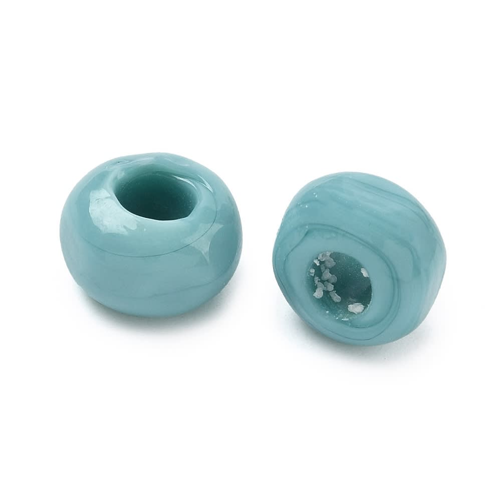 Cuenta abalorios europeo forma cubo 11.5 mm murano / unidad3