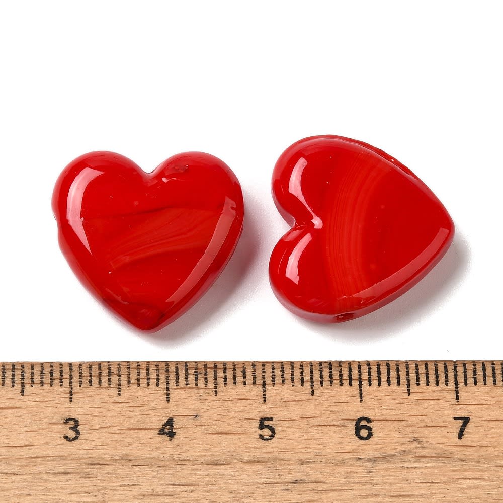 Pasador corazón 20 mm horizontal murano / unidad6
