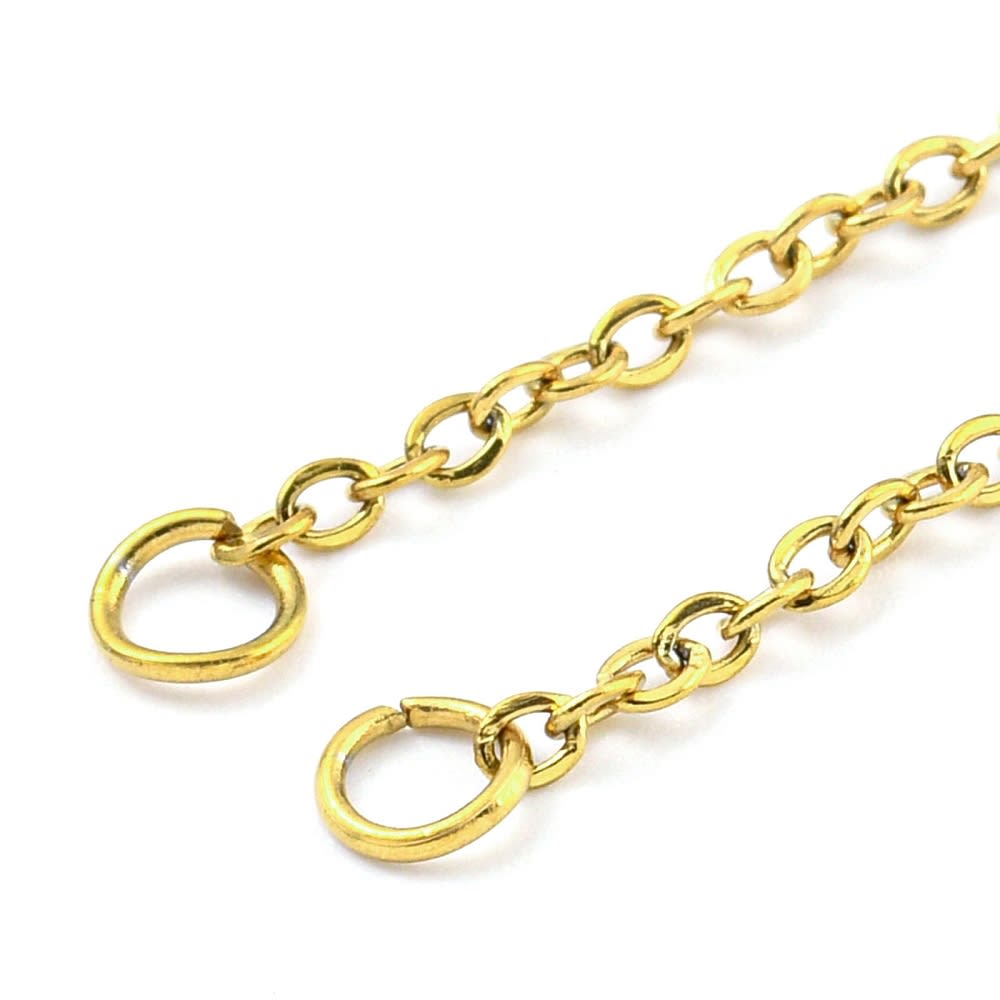 Base collar cadena eslabón forzado 1.5 mm acero / unidad2