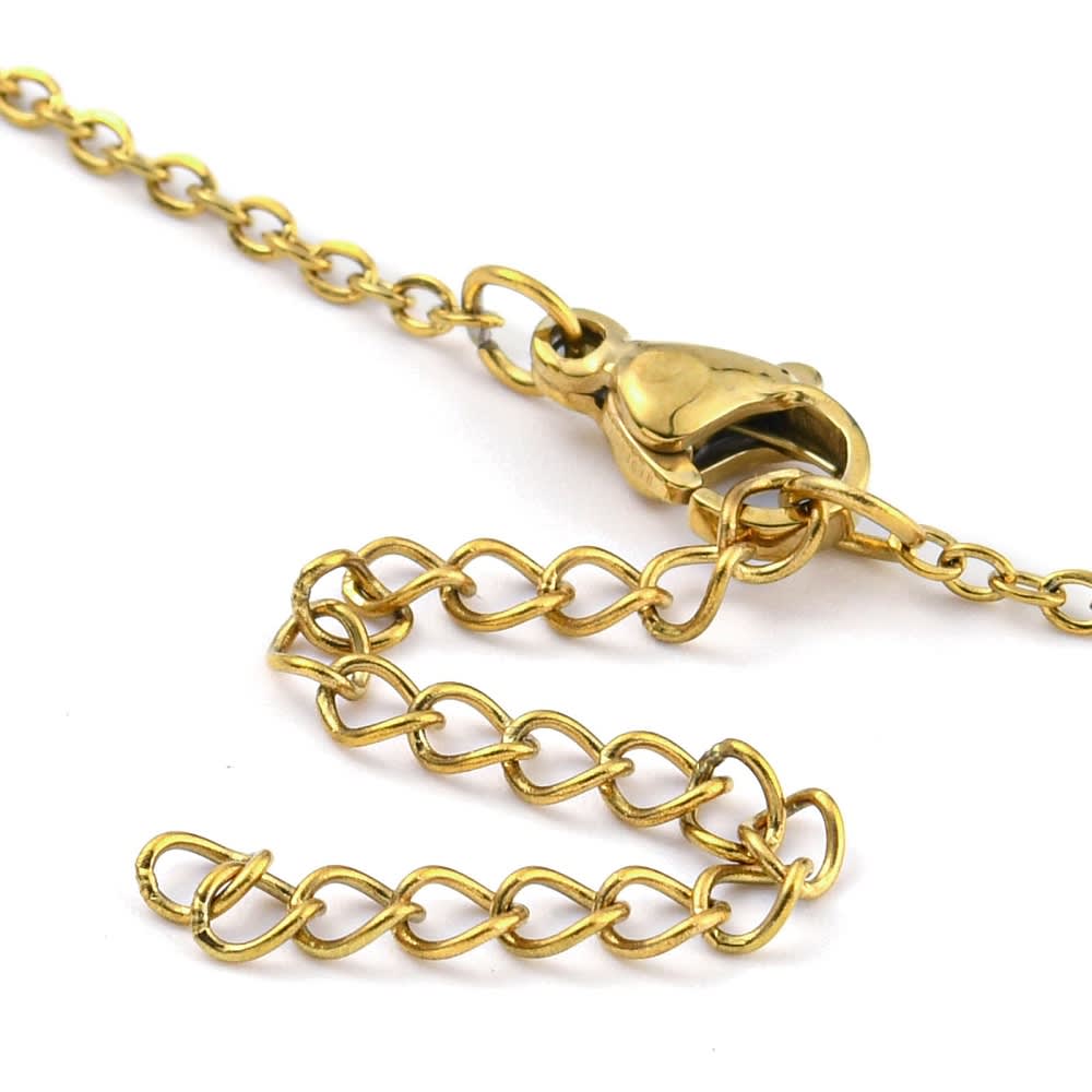 Base collar cadena eslabón forzado 1.5 mm acero / unidad3