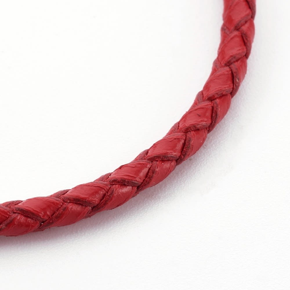 Pulsera cuero trenzado 3 mm acero / unidad3