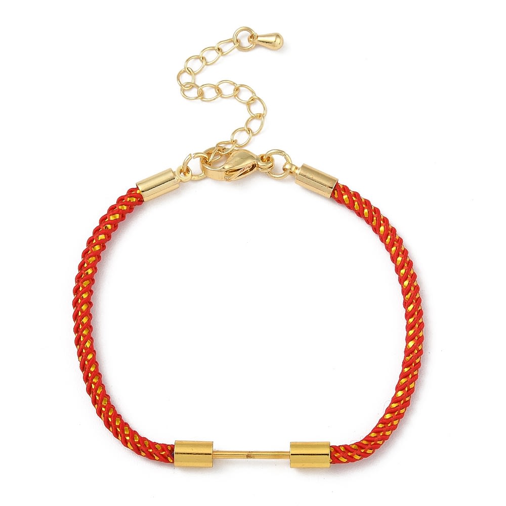 Base de pulsera cordón nailon trenzado con barra ajustable / unidad7