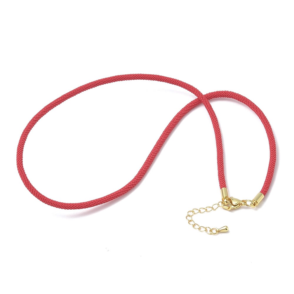 Base collar cordón trenzado 45 cm baño oro / unidad4