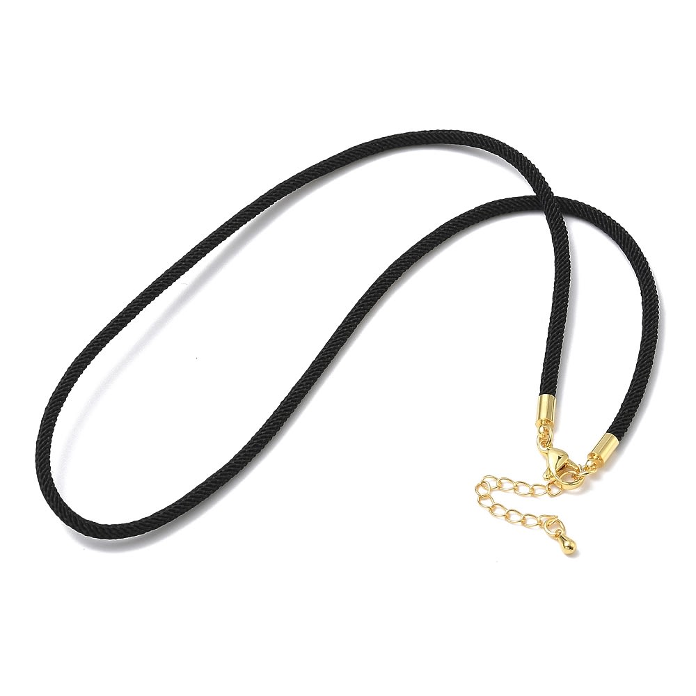 Base collar cordón trenzado 45 cm baño oro / unidad3