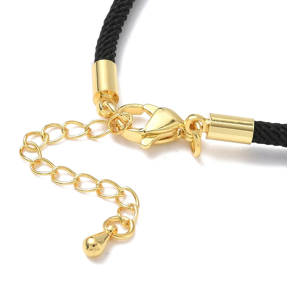 Base collar cordón trenzado 45 cm baño oro / unidad2