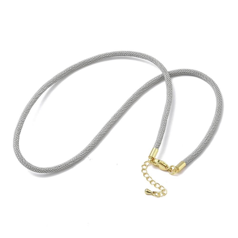 Base collar cordón trenzado 45 cm baño oro / unidad7