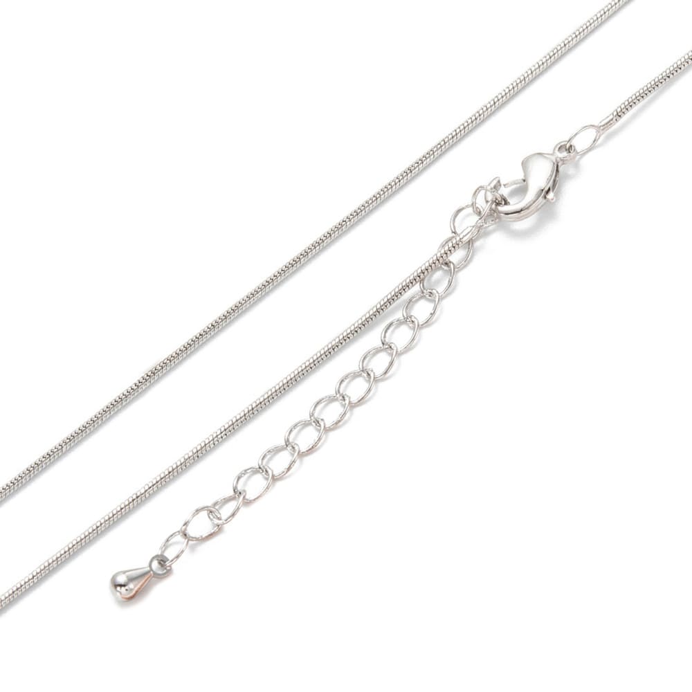 Cadena armada tejido serpiente 1 mm baño oro platino / unidad2