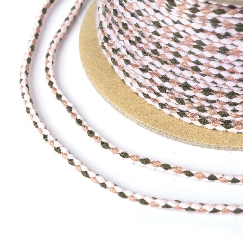 Cordón trenzado de algodón macramé 2 mm / metro4