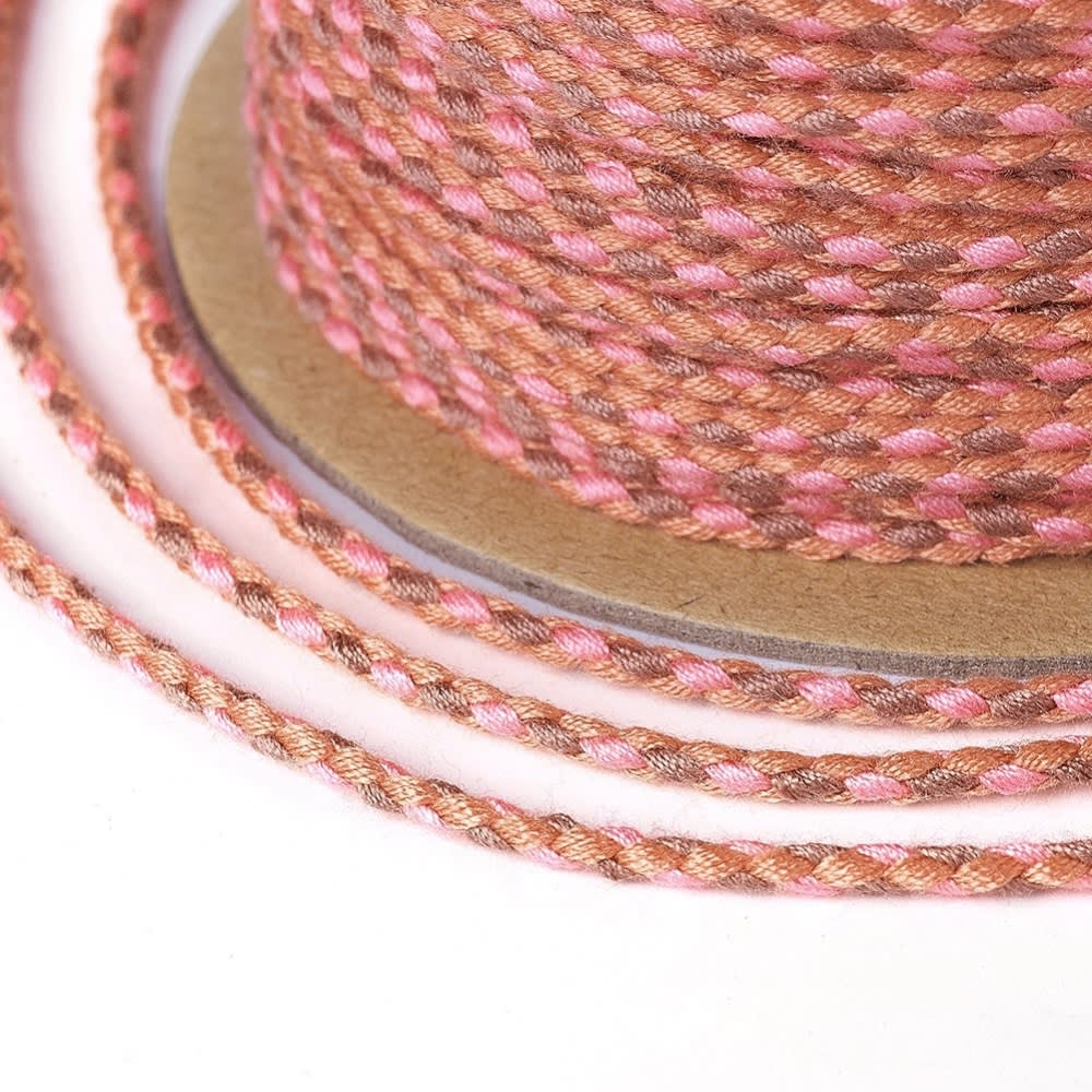 Cordón trenzado de algodón macramé 2 mm / metro10