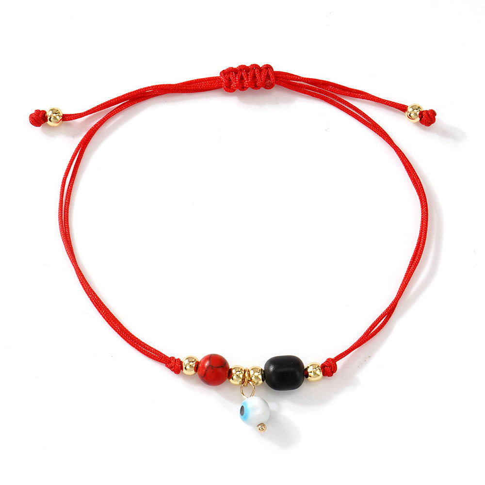 Pulsera ajustable hilito rojo ojo turco / unidad1