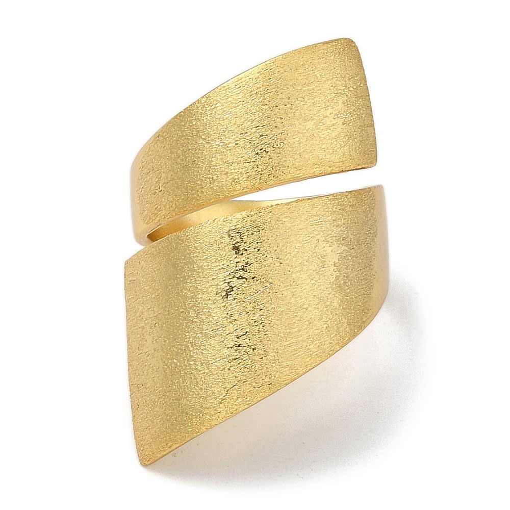 Anillo ajustable torcedura 30 mm baño oro / unidad3