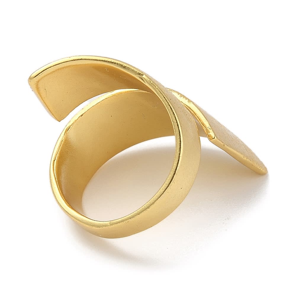 Anillo ajustable torcedura 30 mm baño oro / unidad2