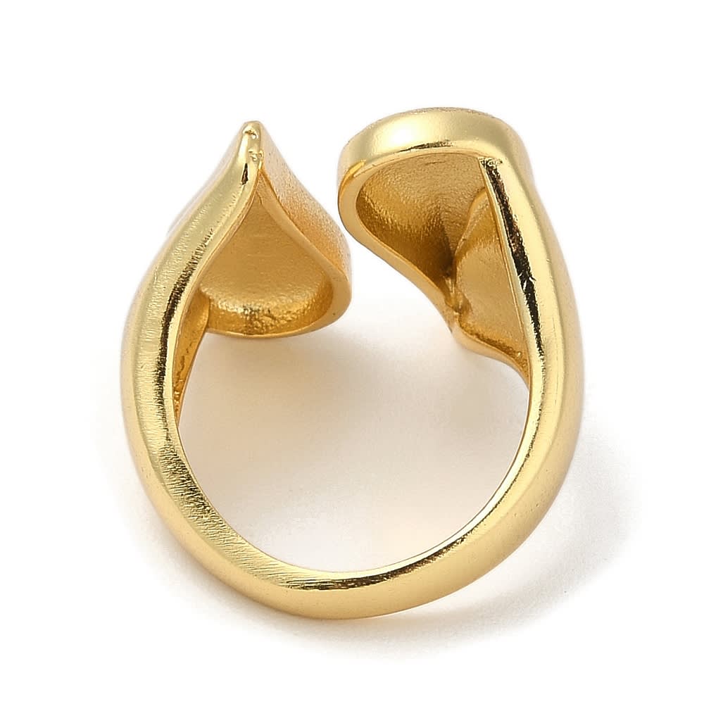 Anillo ajustable lagrima 17 mm baño oro / unidad3