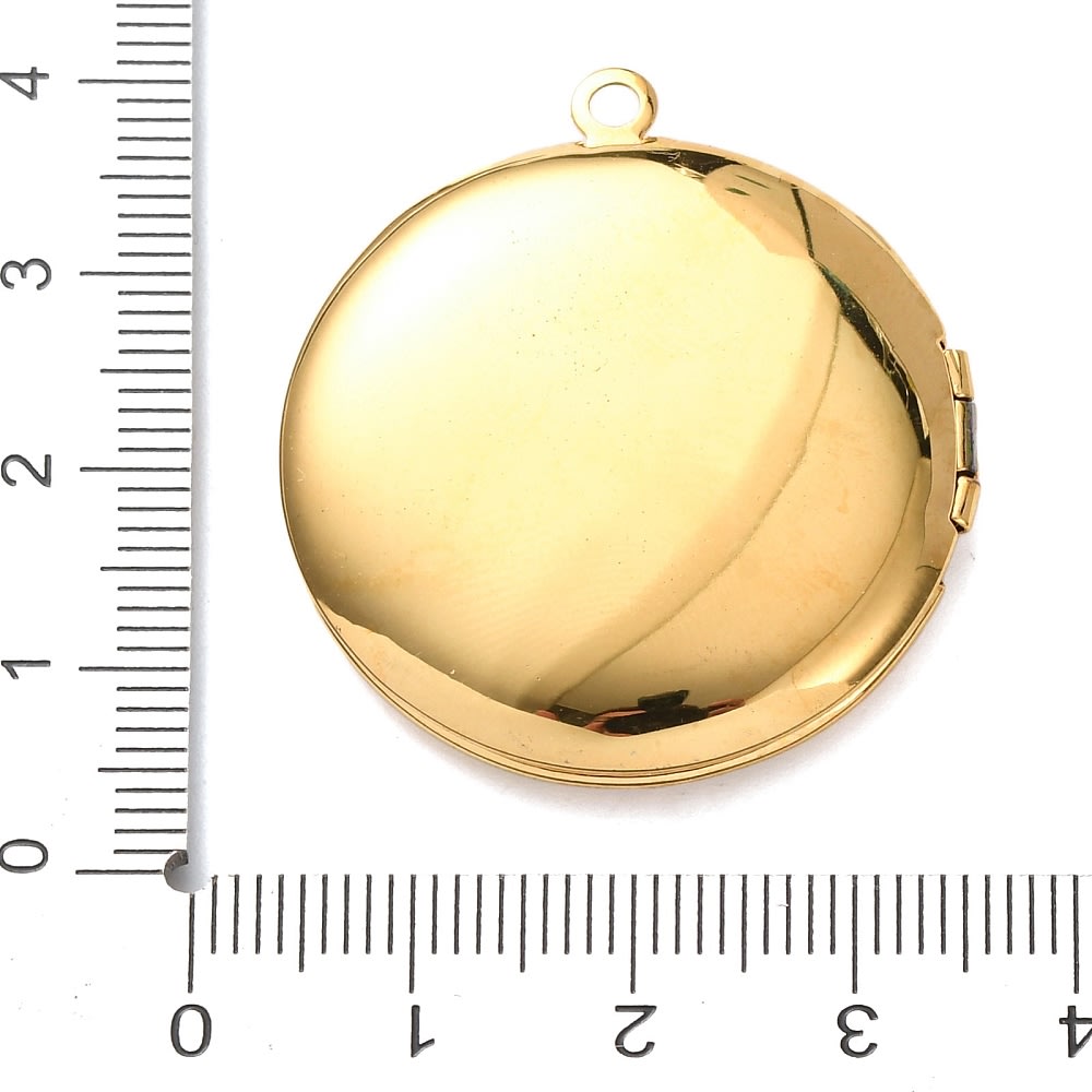 Relicario portafoto locket esmaltado redondo mamá acero / unidad3