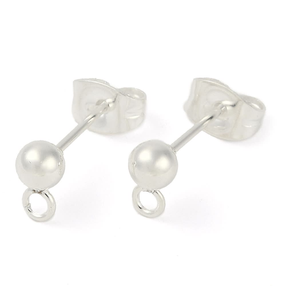 Base de aros topito acero baño plata + tope / par1