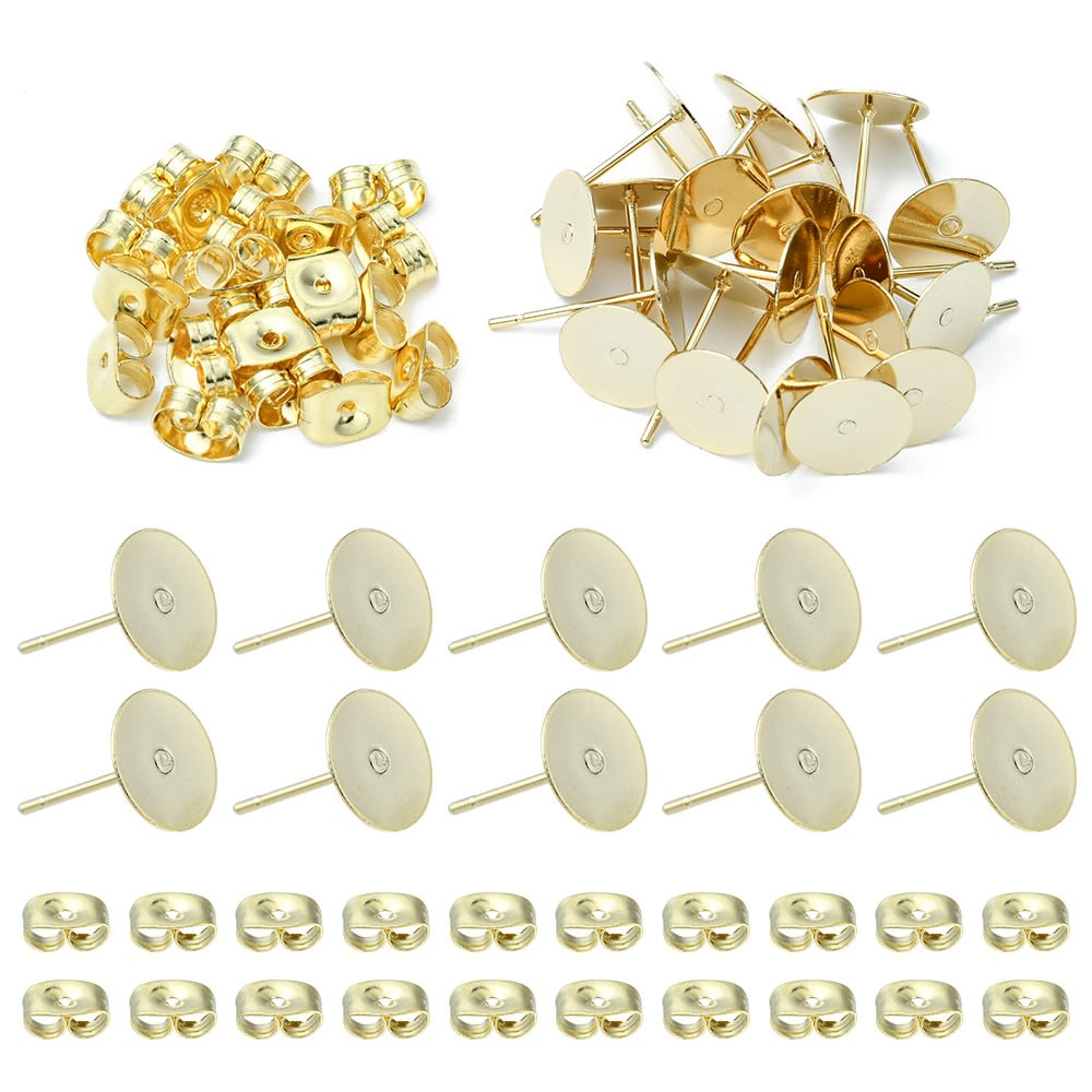 Base de aros 8 mm tipo topo + tapones mariposa / 5 pares3