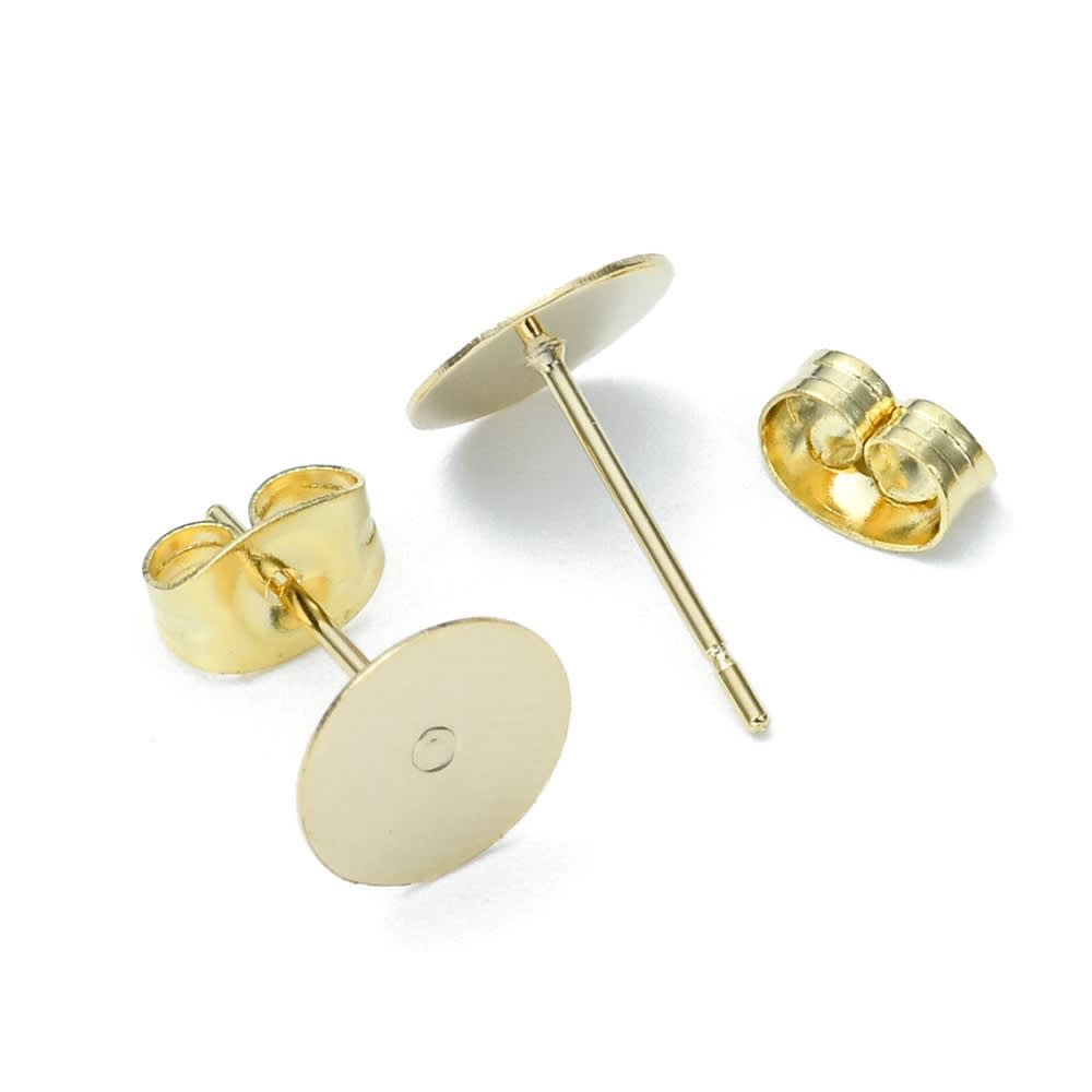 Base de aros 8 mm tipo topo + tapones mariposa / 5 pares5