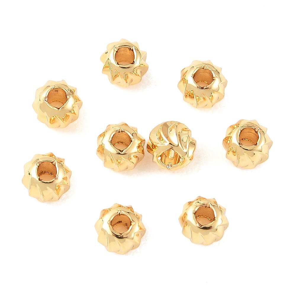 Separador redondo texturizado 4 mm baño oro / unidad1