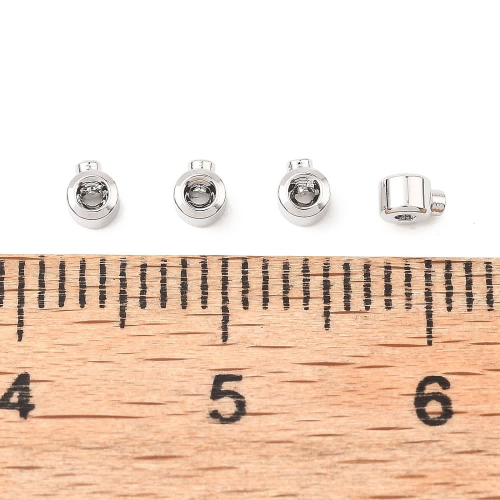 Grapa apriete posicionadora 3x2.5 mm baño oro platino / unidad3