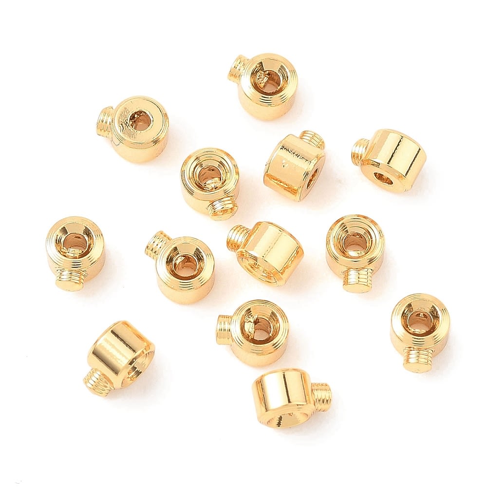Grapa apriete posicionadora 3x2.5 mm baño oro platino / unidad4