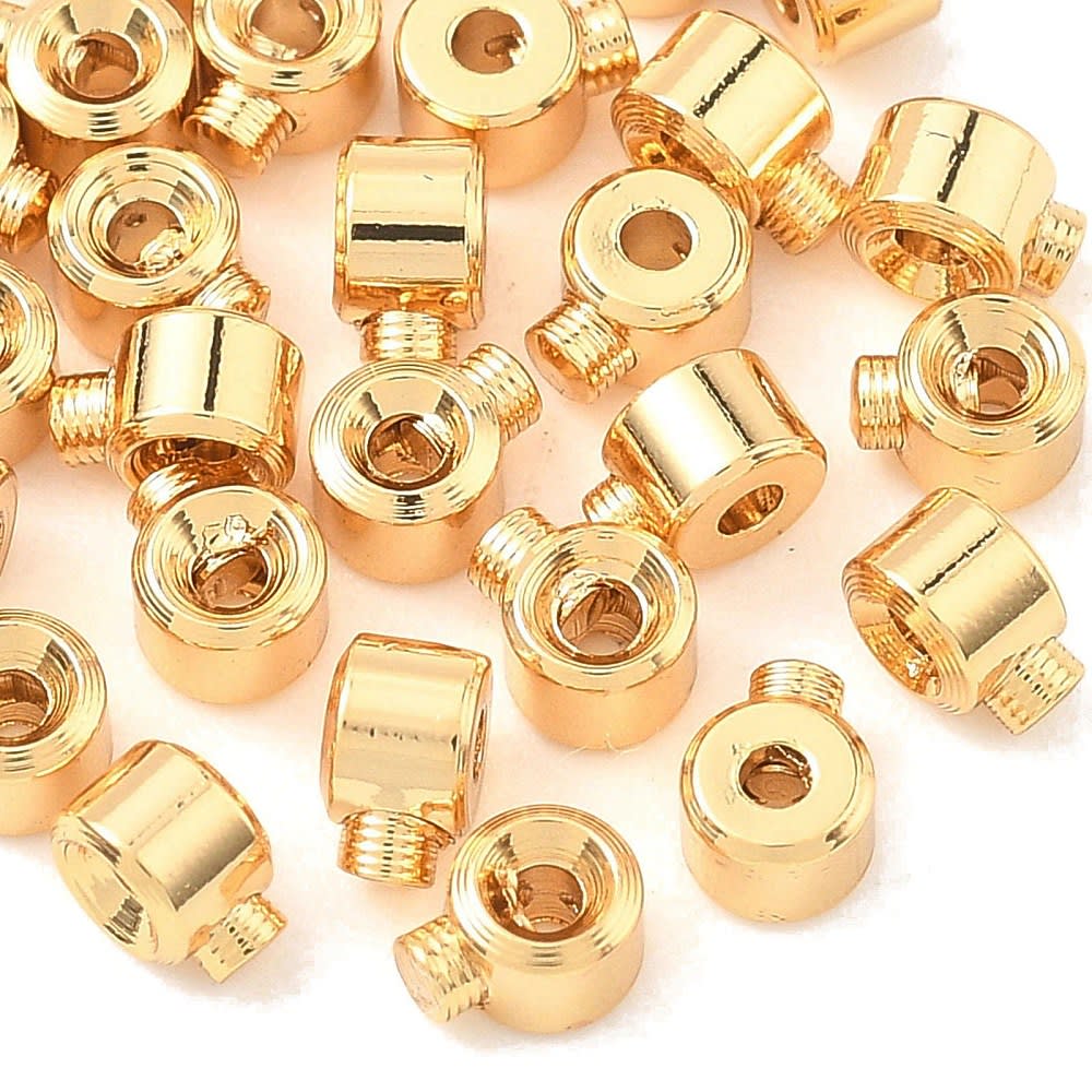 Grapa apriete posicionadora 3x2.5 mm baño oro platino / unidad1