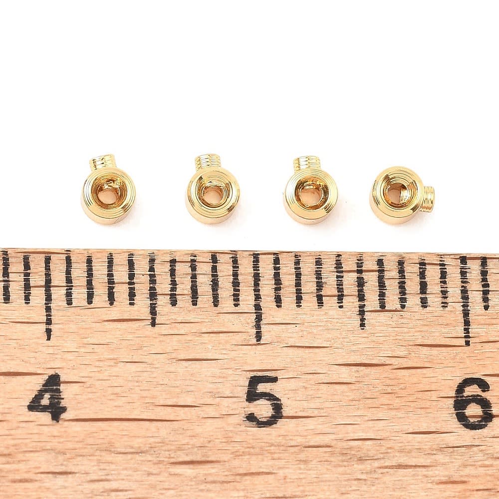 Grapa apriete posicionadora 3x2.5 mm baño oro platino / unidad6