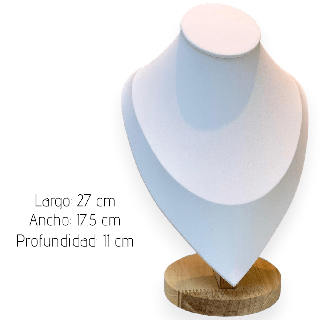 Exhibidor mostrario cuello alargado madera eco cuero mediano / unidad4