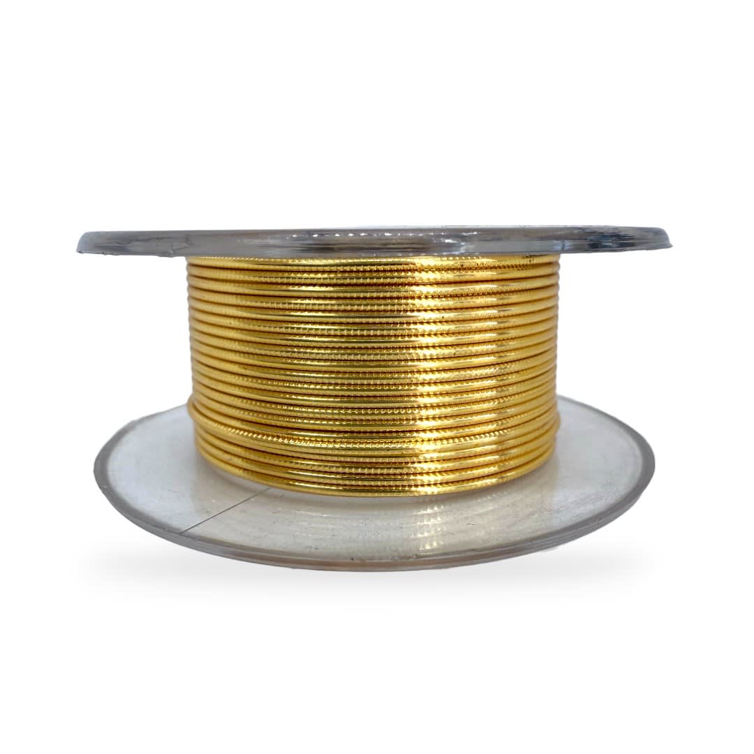 Alambre texturizado calibre 20 dorado americraft supply gold 3.5 m / rollo3