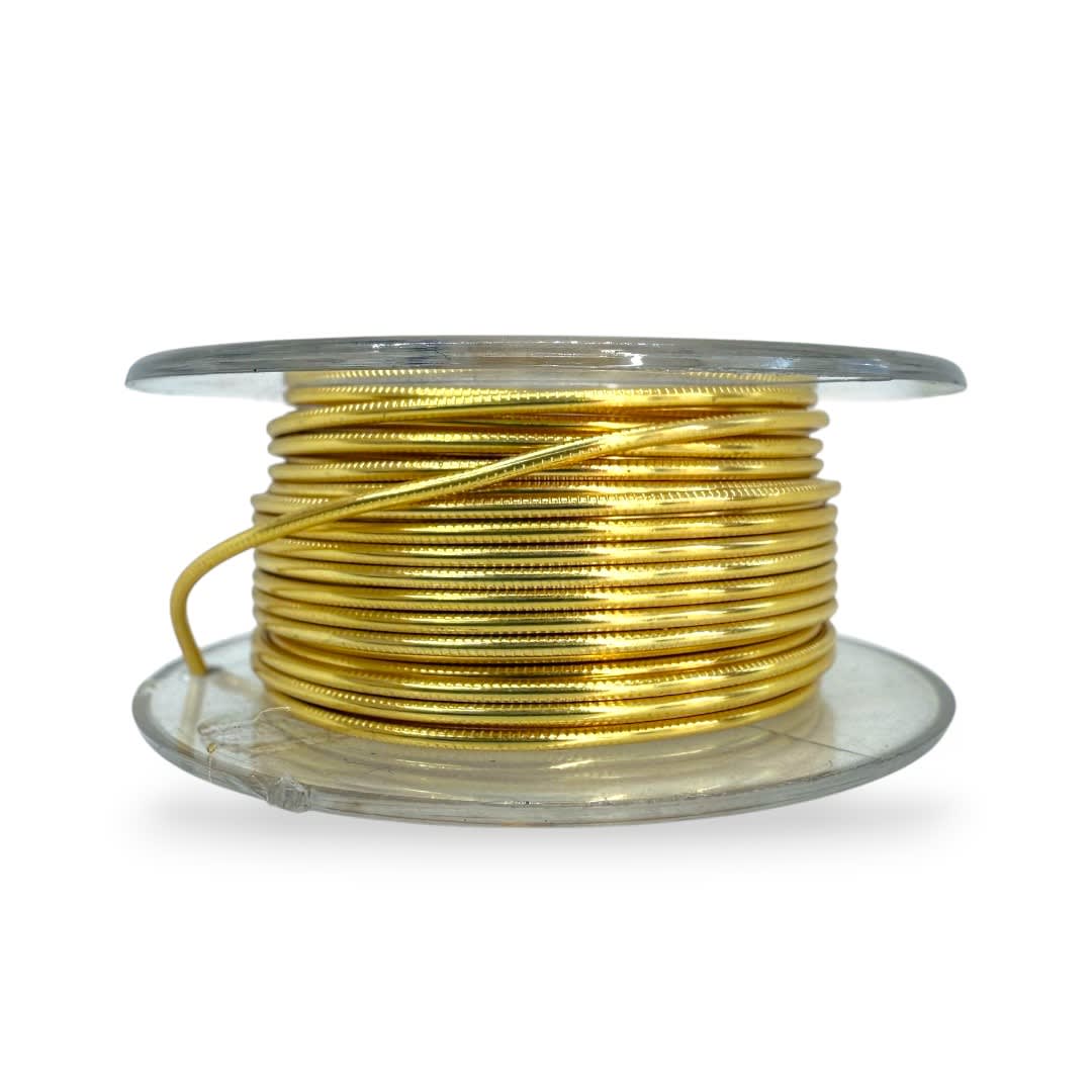 Alambre texturizado calibre 18 dorado americraft supply gold 3.5 m / rollo3