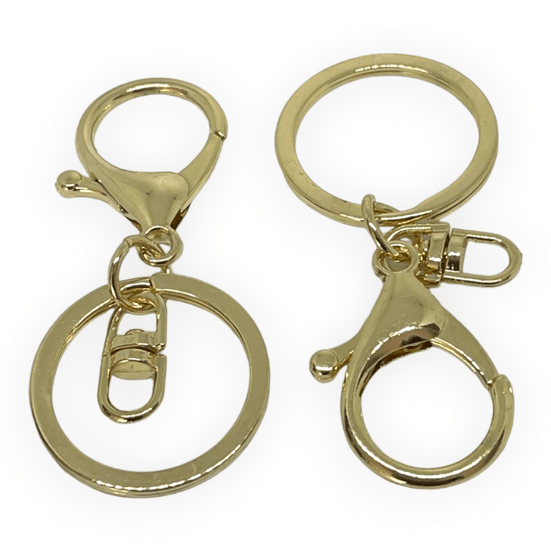 Mosquetones broche con destorcedor y llavero / 6 uds6