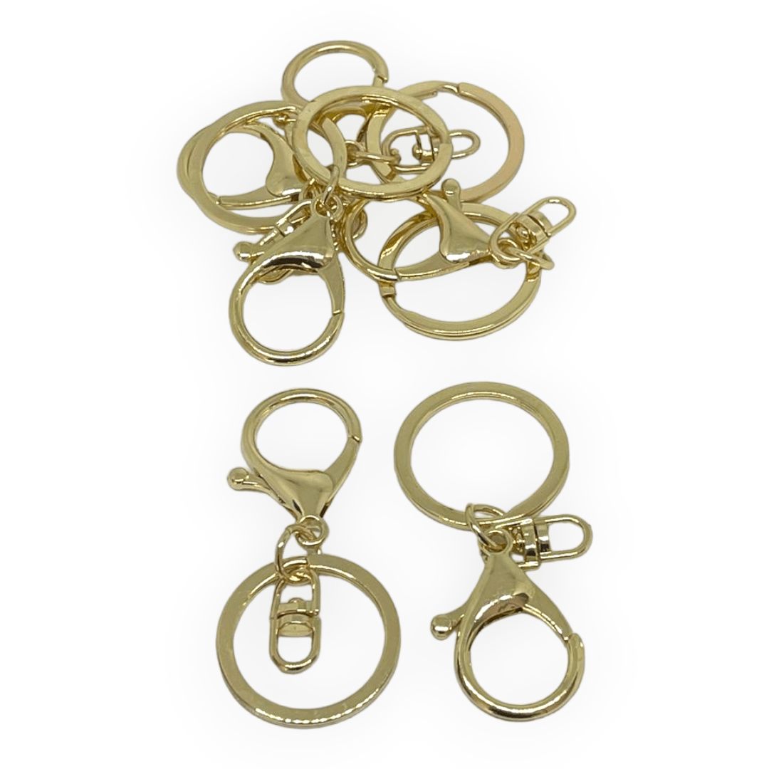 Mosquetones broche con destorcedor y llavero / 6 uds2