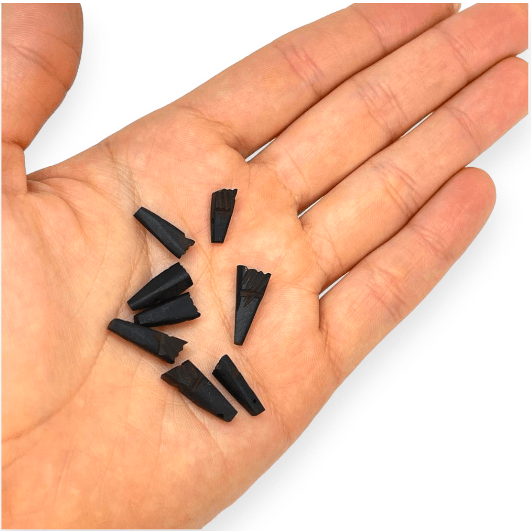 Dije pasador Azabache mano puño 12 a 13 mm / unidad2