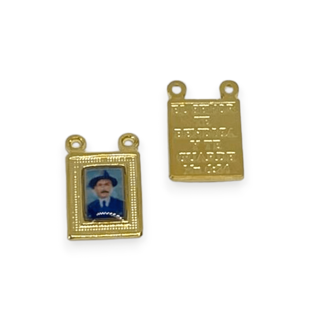 Dije escapulario 10x8 mm religioso santos baño de oro / unidad5