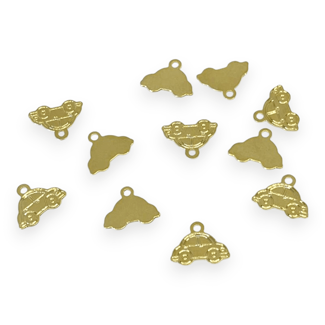 Mini Dije auto 10x8 mm Gold-filled  / unidad1