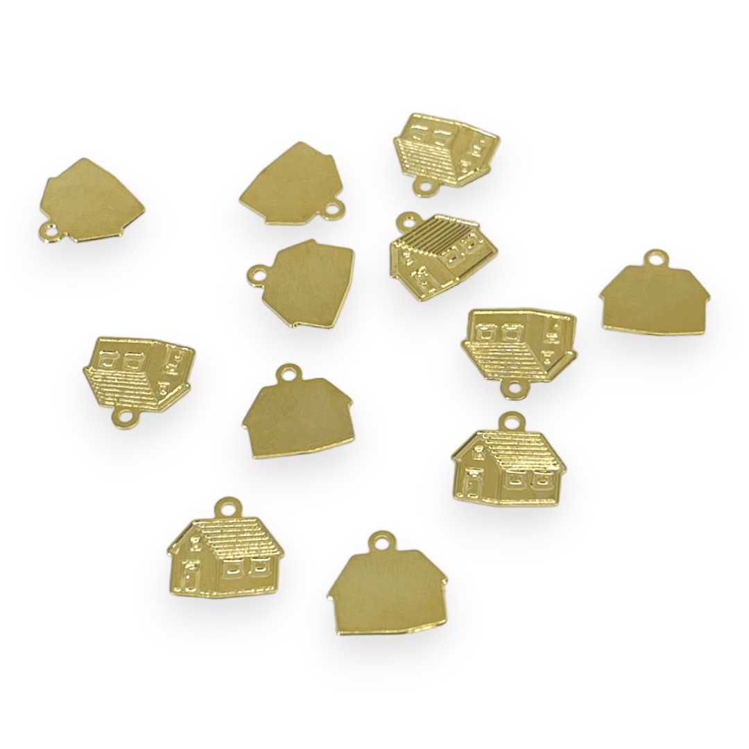 Mini Dije casa 9 mm Gold-filled  / unidad1