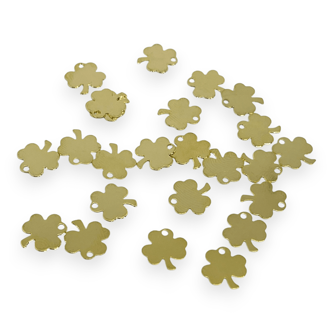 Mini Dije Trebol 9 mm Gold-filled  / unidad1