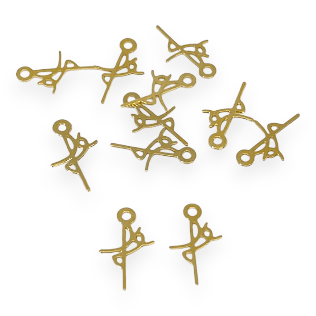 Mini Dije palabra Fe 12x7 mm Gold-filled  / unidad1