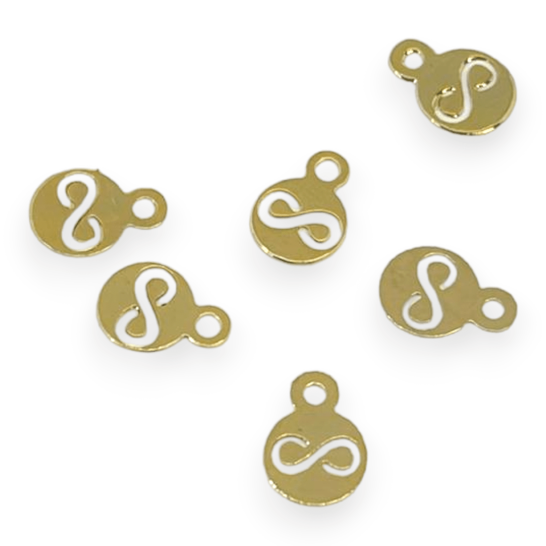Mini Dije infinito círculo 6 mm Gold-filled  / unidad1