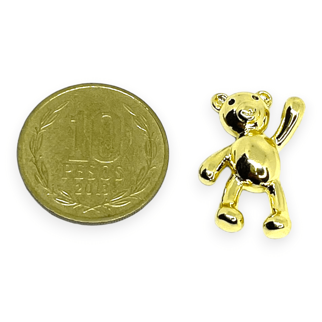 Dije pasador oso osito bear baño de oro / unidad3