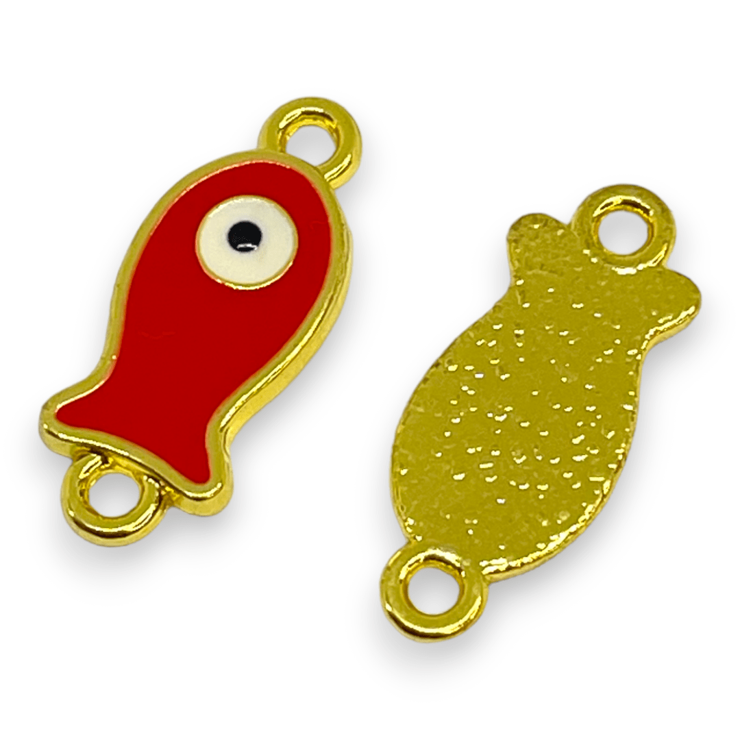 Dije esmaltado pez ojo nazar baño de oro / unidad2