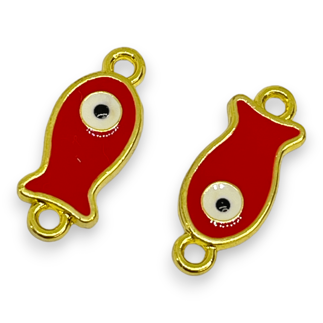 Dije esmaltado pez ojo nazar baño de oro / unidad4