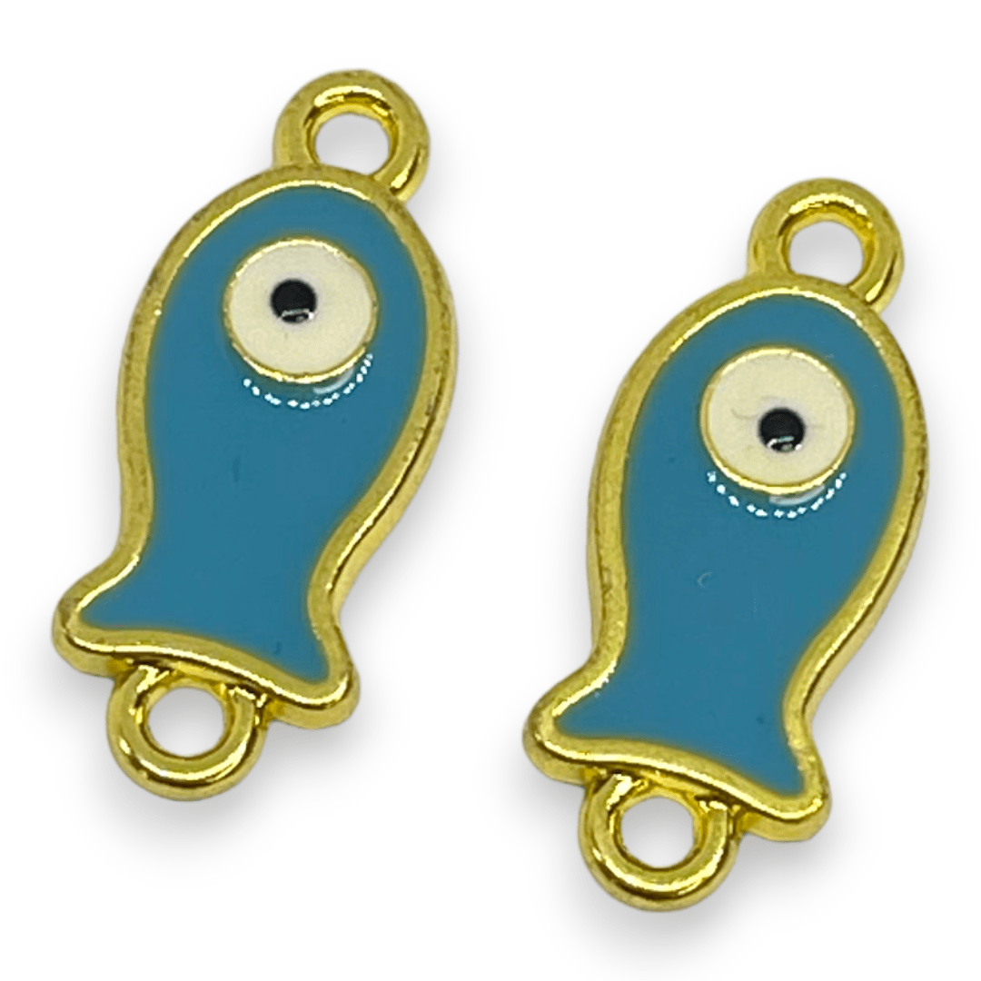 Dije esmaltado pez ojo nazar baño de oro / unidad3