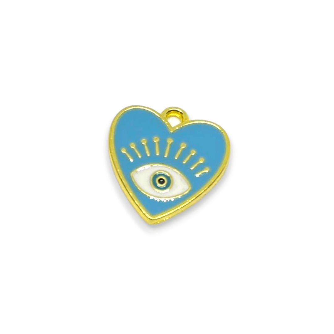 Dije esmaltado corazón ojo nazar baño de oro / unidad2