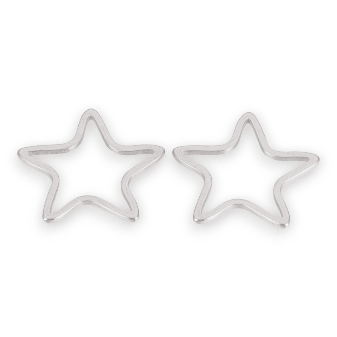 Figura cerrada estrella corazón círculo acero plateado  / unidad2