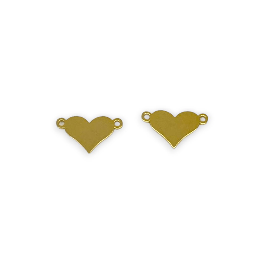 Dije conector mini corazón estrella 12 mm acero / unidad3