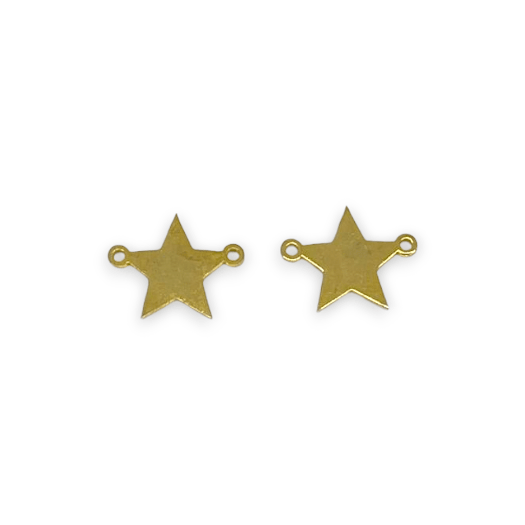 Dije conector mini corazón estrella 12 mm acero / unidad1