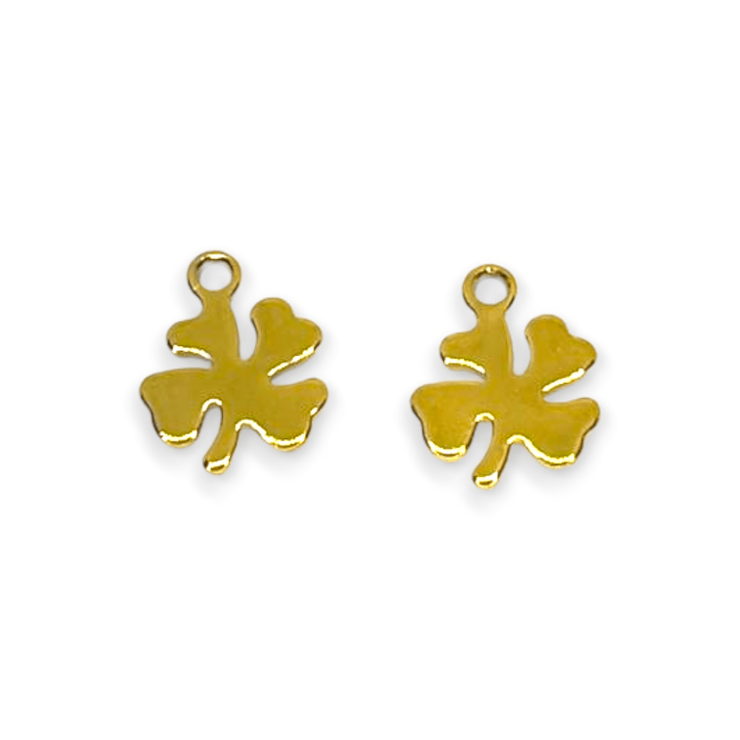 Dije colgante corazón corona trebol flor acero / unidad3